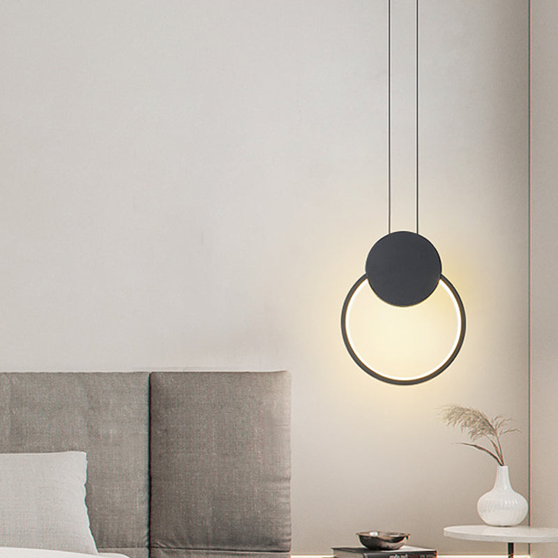 Minimalist Acrylic Pendant Light: Oval/Round/Square Shape, LED, Black/White