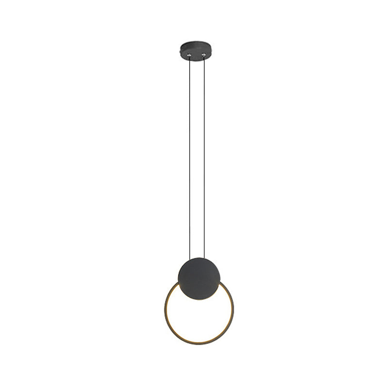 Minimalist Acrylic Pendant Light: Oval/Round/Square Shape, LED, Black/White