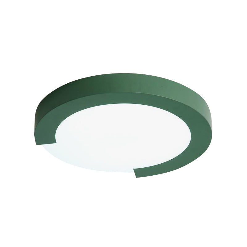 Simple Style Acrylic Ceiling Lamp For Kids Bedroom With Circular Mount