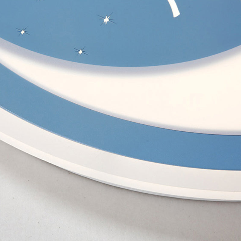 Chinese Valentine's Day LED Flush Ceiling Light - Romantic Acrylic Lamp for Kid's Bedroom