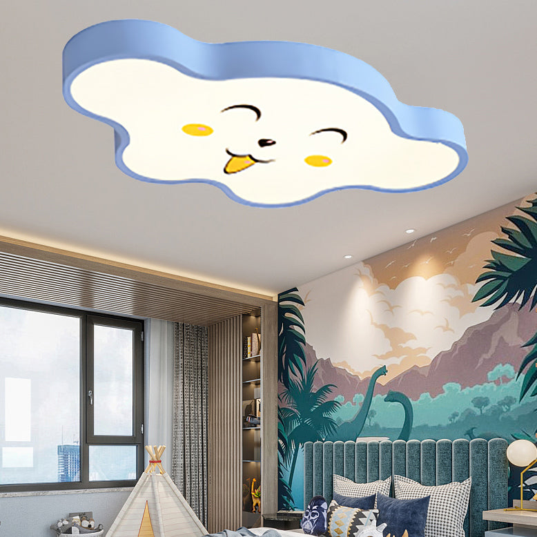 Cloudy Kid Bedroom Ceiling Light - Acrylic Cartoon Flush Mount