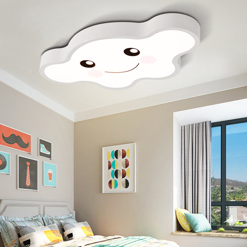 Cloudy Kid Bedroom Ceiling Light - Acrylic Cartoon Flush Mount