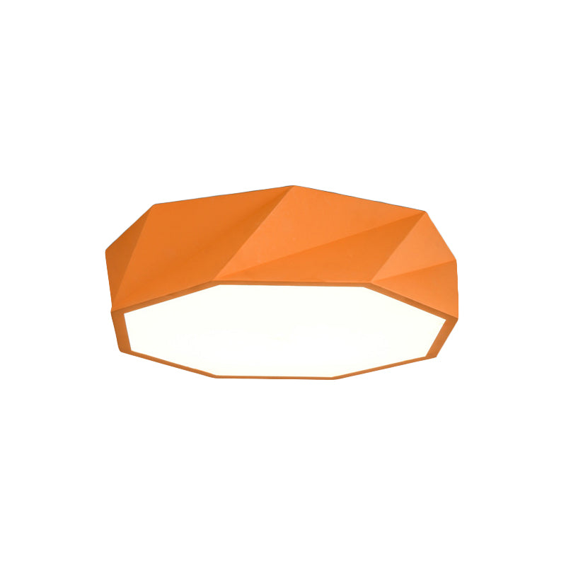 Modern LED Octagon Game Room Ceiling Light - Acrylic Flat Ceiling Mount