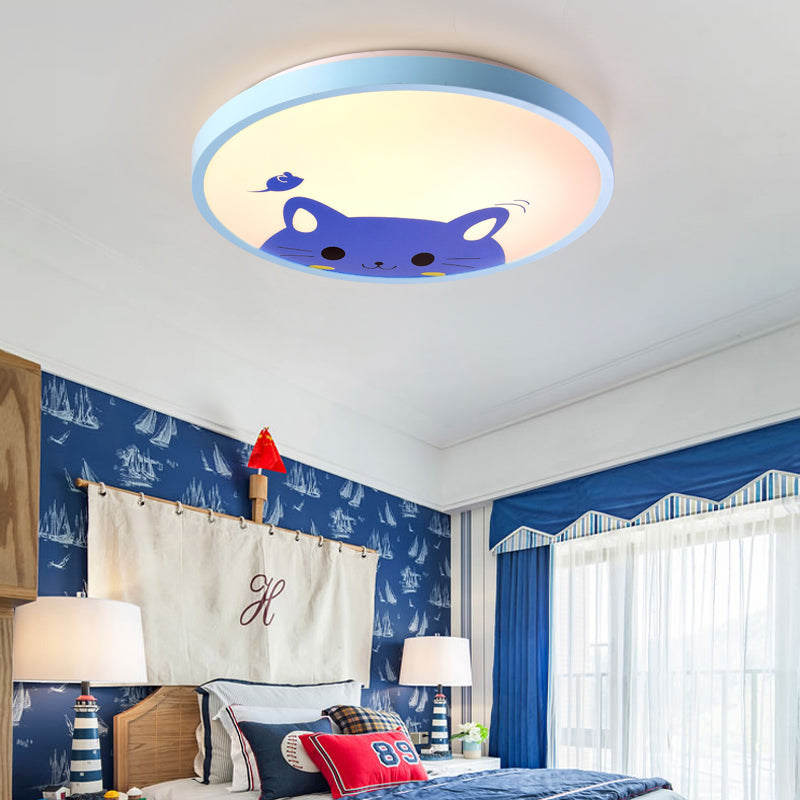 Modern Kindergarten Circular Ceiling Light: Acrylic Flush Mount Fixture