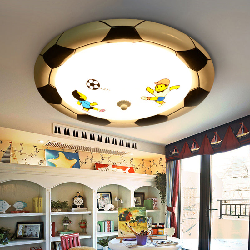 Soccer Ball Bedroom Ceiling Light: Acrylic Modern Fixture with Chic Design