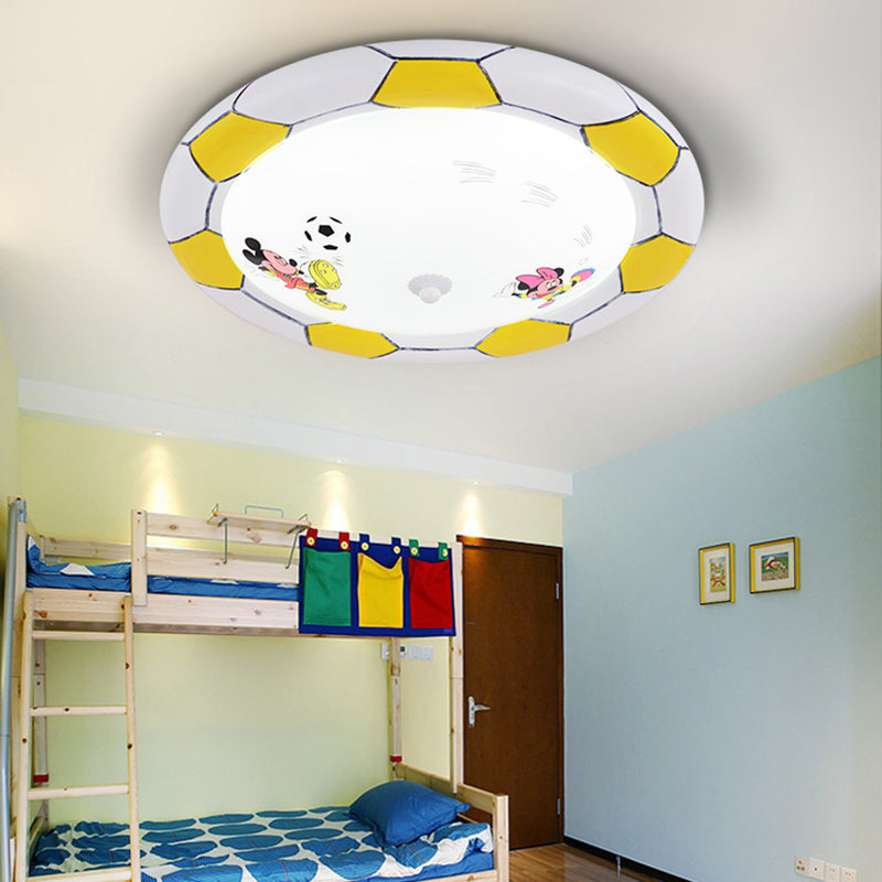 Soccer Ball Bedroom Ceiling Light: Acrylic Modern Fixture with Chic Design