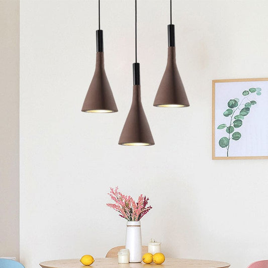 Nordic Funnel Style Pendant Light in Cement for Dining room Bed side Lighting