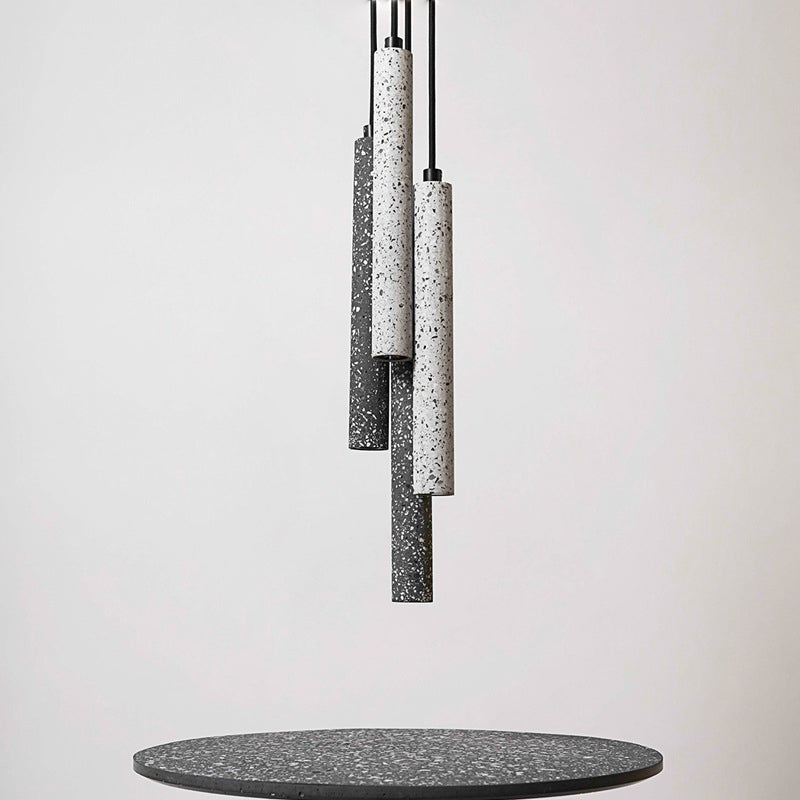 Nordic Cylindrical Pendulum Light  Hanging Pendant in White/Black