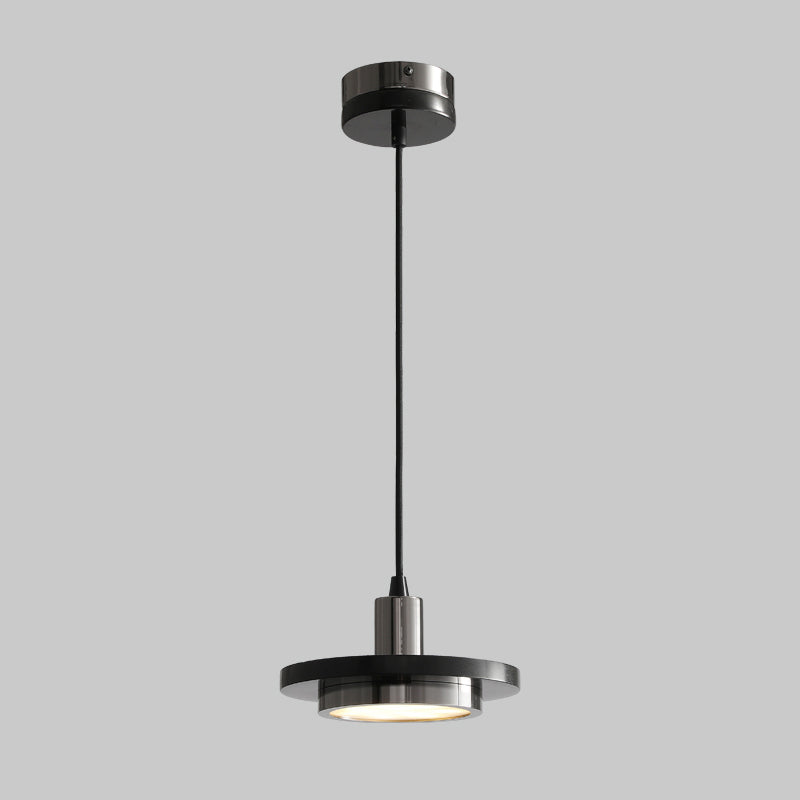 Suspension à couvercle en marbre vert et laiton vieilli à LED - Luminaire suspendu de plafond postmoderne