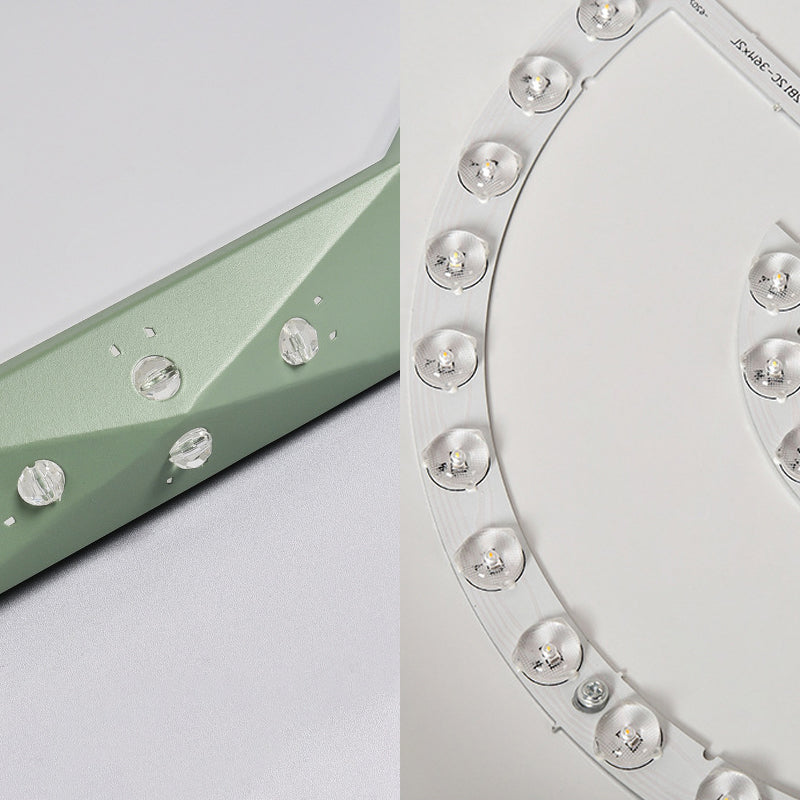 Stylish Macaron Octagon LED Ceiling Lamp for Children's Bedroom