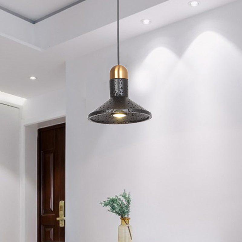 LED Marble Pendant Light Kit in Designer Black/White/Green for Living Room