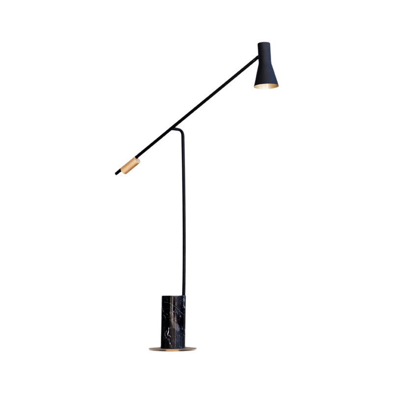 Nordic Metallic Hourglass Floor Lamp - Dark Blue-Black