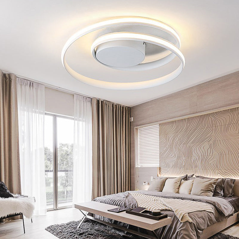 Modern LED Ceiling Lamp for Kid's Bedroom & Hallway - Acrylic Strap Circle Mount