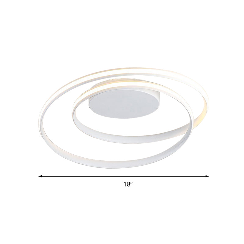 Modern LED Ceiling Lamp for Kid's Bedroom & Hallway - Acrylic Strap Circle Mount