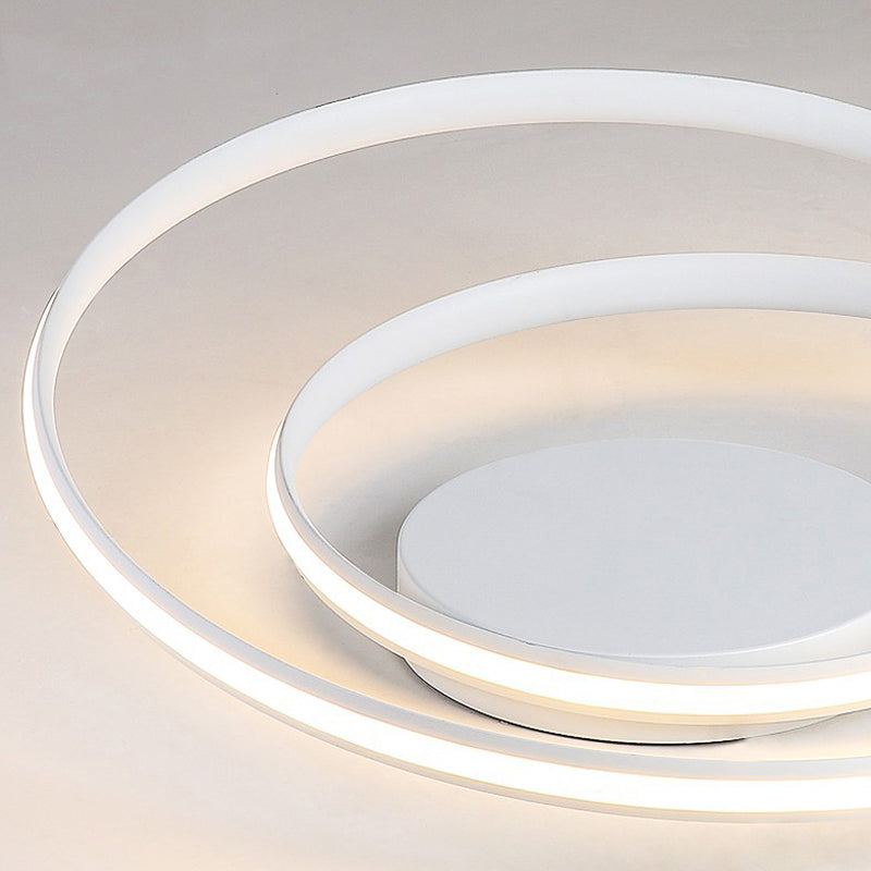 Modern LED Ceiling Lamp for Kid's Bedroom & Hallway - Acrylic Strap Circle Mount