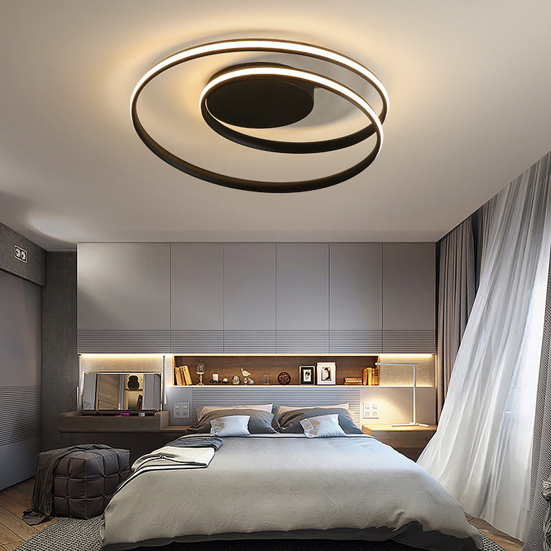 Modern LED Ceiling Lamp for Kid's Bedroom & Hallway - Acrylic Strap Circle Mount