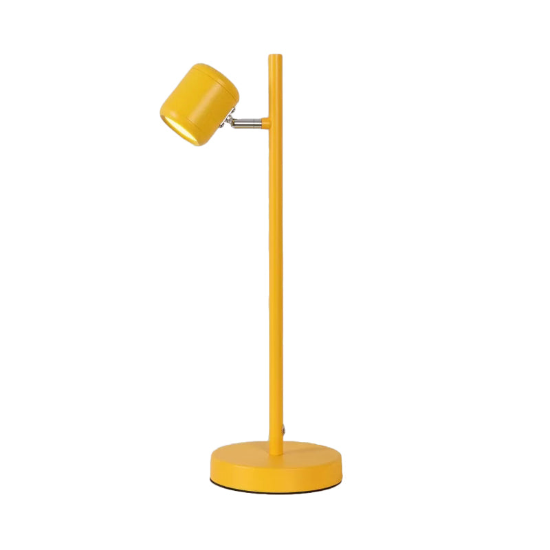 Rotatable Childrens Bedroom Desk Light Metal Macaron Reading Lamp With Plug-In Cord