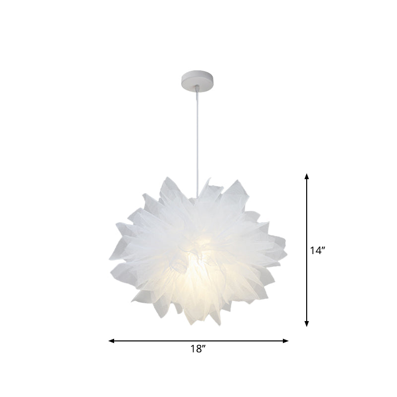Nordic Pendant Light Kit - Feather Sheer Acrylic White