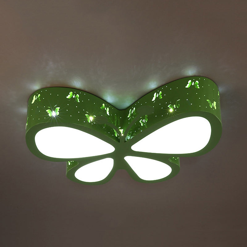 Kindergarten Butterfly Ceiling Light - Cartoon LED Flush Mount Fixture