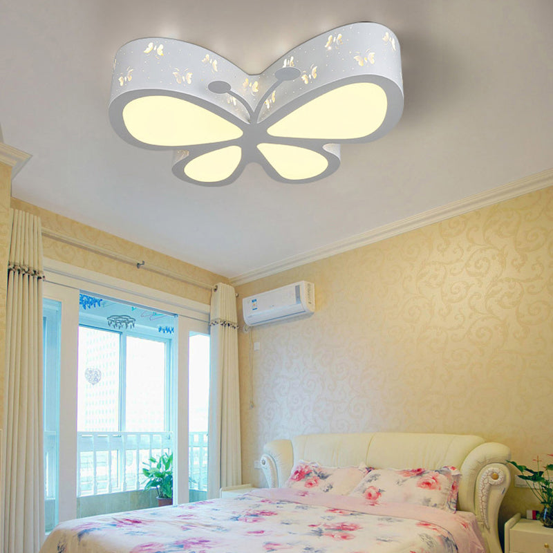 Kindergarten Butterfly Ceiling Light - Cartoon LED Flush Mount Fixture