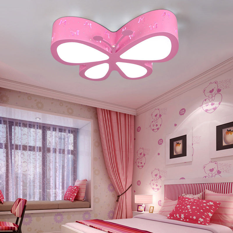 Kindergarten Butterfly Ceiling Light - Cartoon LED Flush Mount Fixture