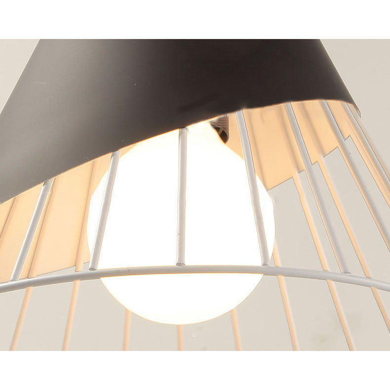 Modern Cone Pendant Light - Aluminum & Wood - Black/Blue - Ideal for Dining Table