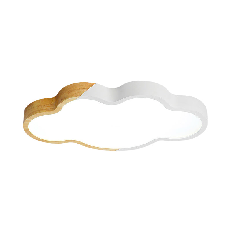 Nordic Cloud Shape LED Ceiling Light for Kid's Bedroom - Acrylic Flush Mount, Energy Saving