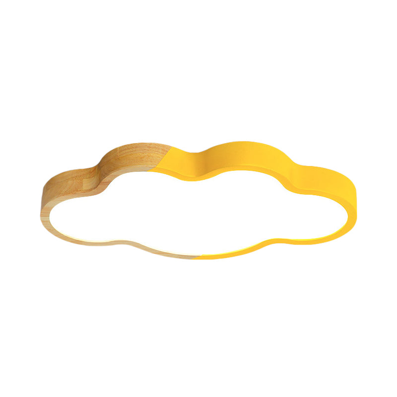Nordic Cloud Shape LED Ceiling Light for Kid's Bedroom - Acrylic Flush Mount, Energy Saving
