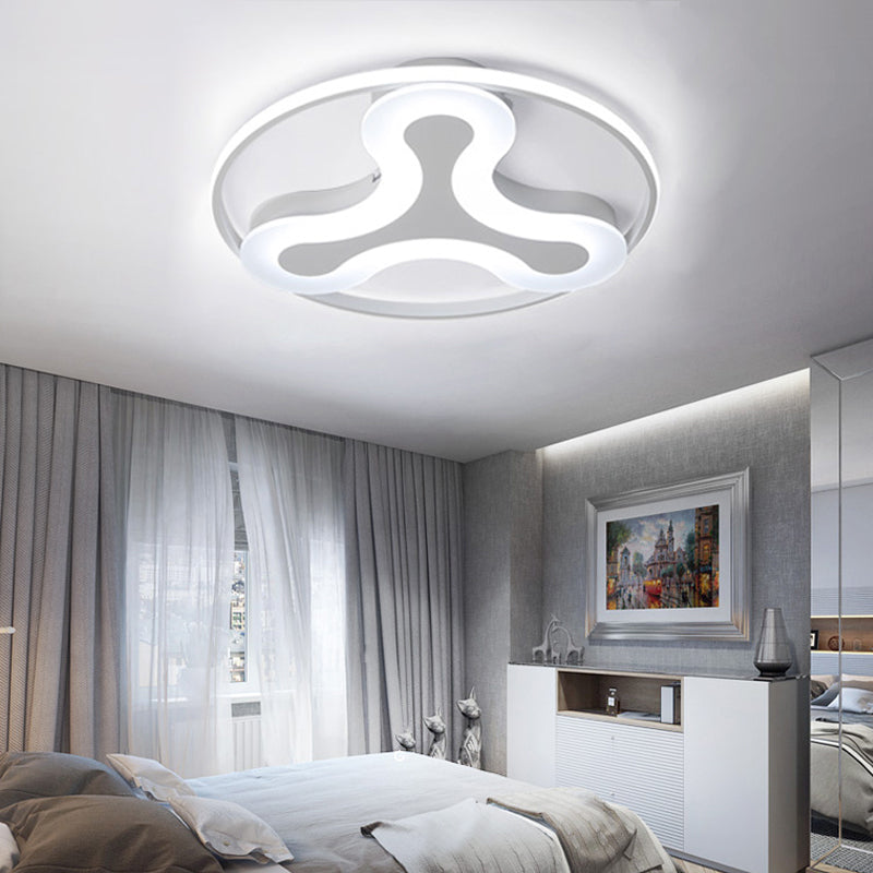 Modern Acrylic LED Ceiling Lamp - Stylish Y-Shaped Flush Light in White for Foyer or Hotel