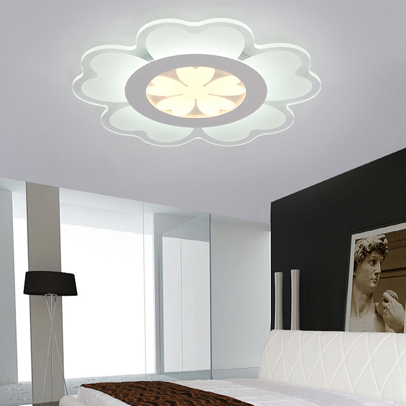 Heart-Shaped Petal Ceiling Light with LED Flush Mount for Kid's Room