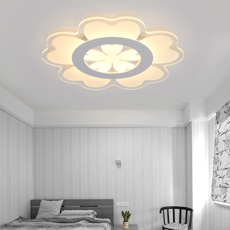 Heart-Shaped Petal Ceiling Light with LED Flush Mount for Kid's Room