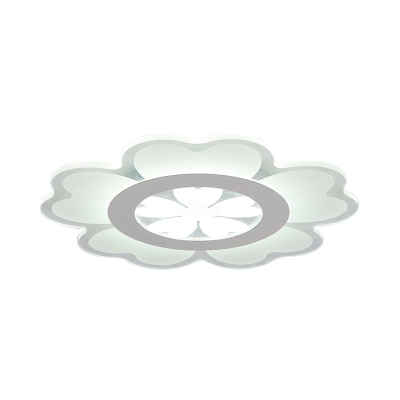 Heart-Shaped Petal Ceiling Light with LED Flush Mount for Kid's Room