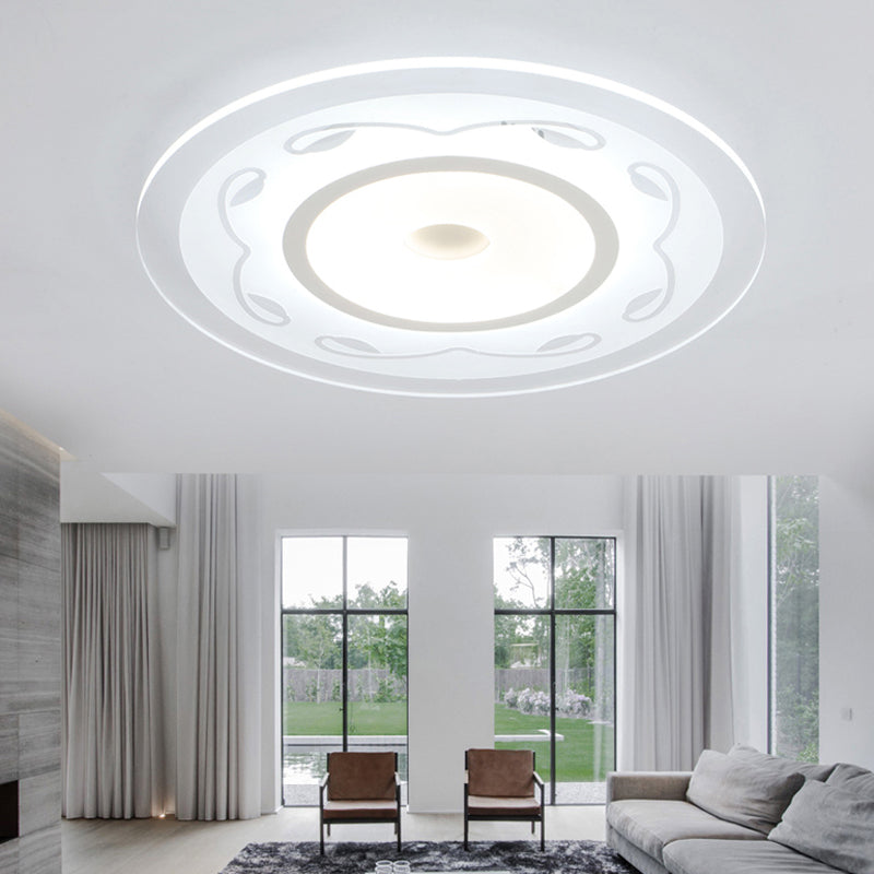 Modern Acrylic Flower Shape Ceiling Lamp in White - Perfect for Child's Bedroom