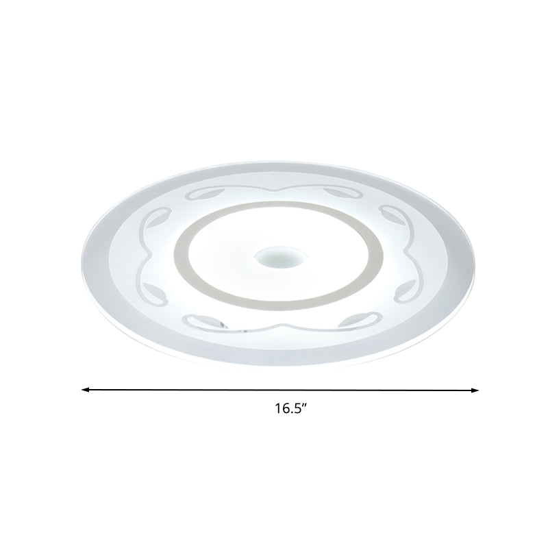 Modern Acrylic Flower Shape Ceiling Lamp in White - Perfect for Child's Bedroom