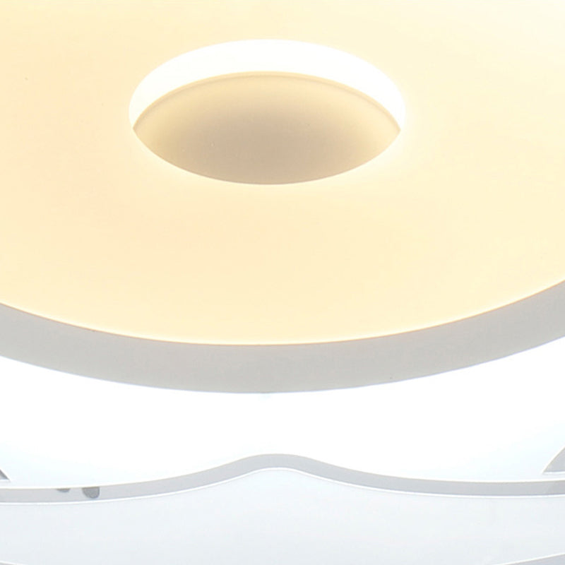 Modern Acrylic Flower Shape Ceiling Lamp in White - Perfect for Child's Bedroom