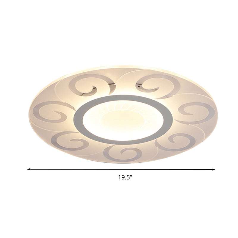 Nordic Style Acrylic Blossom LED Flush Mount Ceiling Lamp, Ideal for Study Room