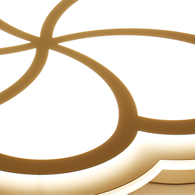 Plafonnier LED encastré en forme de fleur blanche pour balcon et porche pour enfants