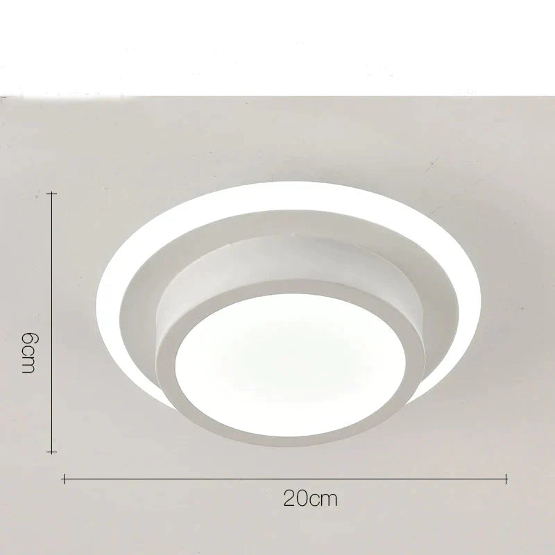 Plafonniers LED modernes en acrylique pour couloir, entrée de la maison, lampe Plafonnier Luminaria Lamparas De Techo, blanc, noir, peint