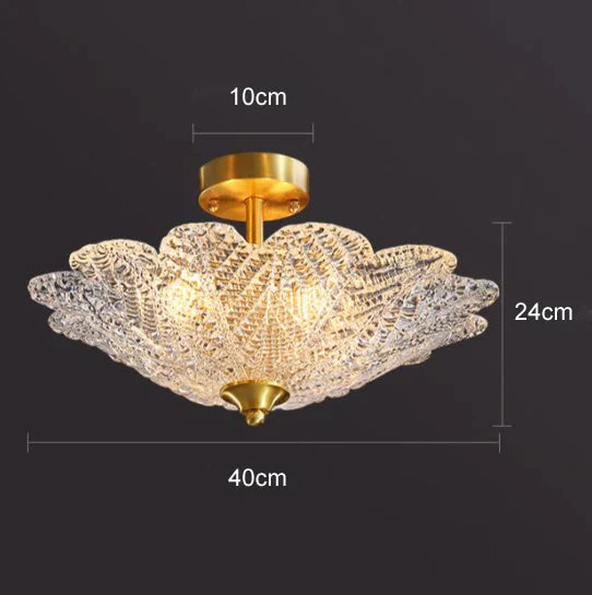 Lampada da soffitto in rame pieno per soggiorno moderno minimalista