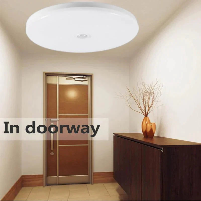 Plafonniers LED intelligents 12W 18W PIR Capteur de mouvement Lampe de plafond Éclairage pour salon Couloir Escalier Garage Porche