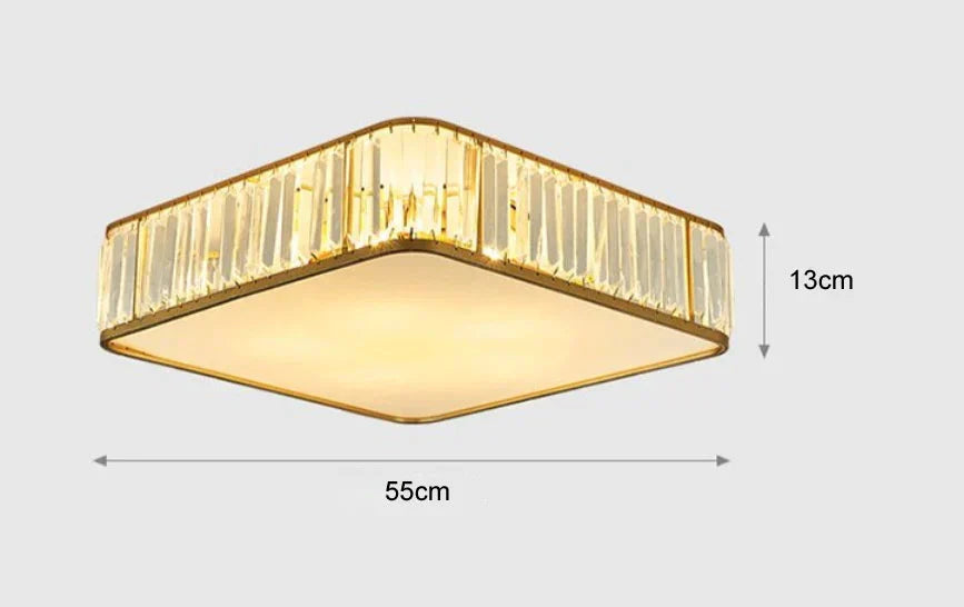 Simple Modern Crystal Ceiling Lamp for Dining Room and Bedroom