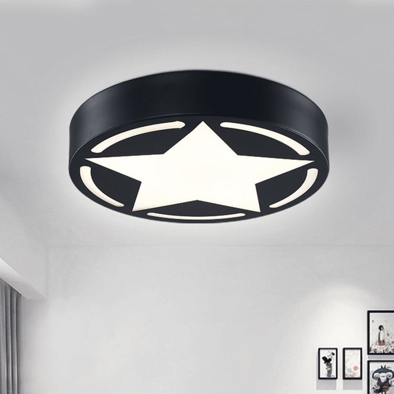 Modern Acrylic Star Ceiling Light for Children's Bedroom - Flush Mount Fixture