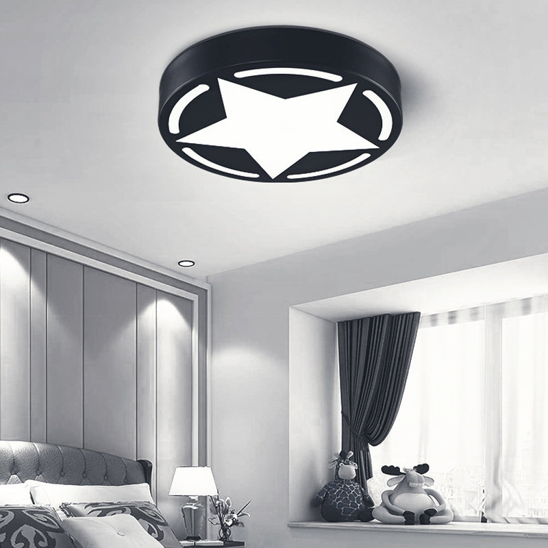 Modern Acrylic Star Ceiling Light for Children's Bedroom - Flush Mount Fixture