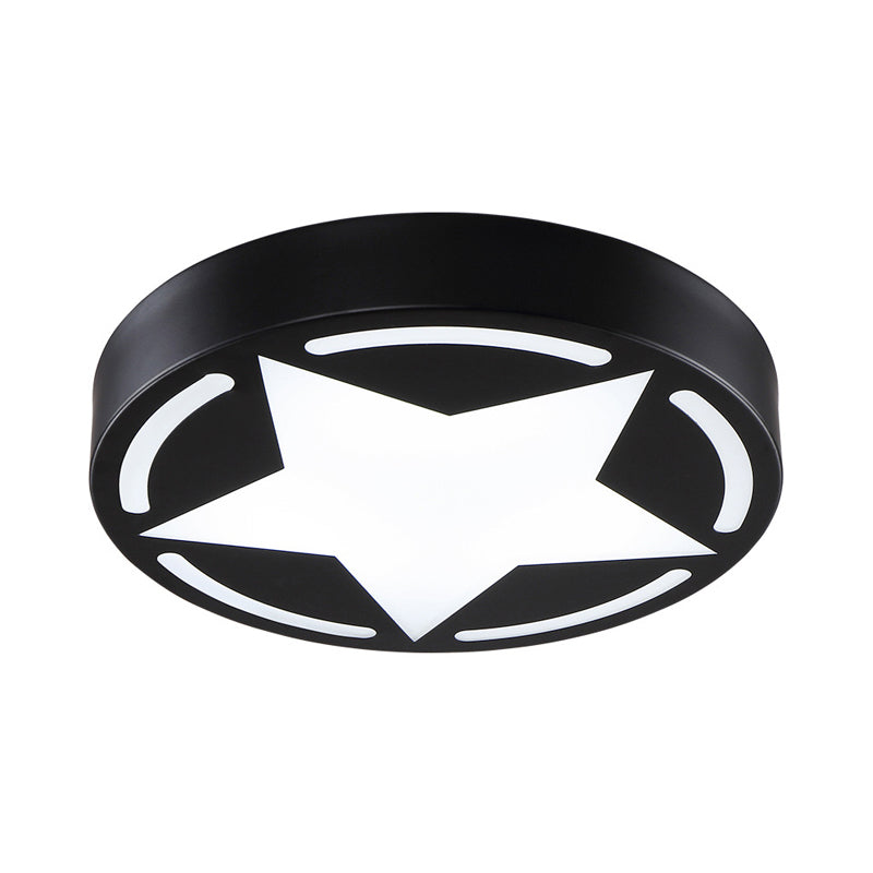 Modern Acrylic Star Ceiling Light for Children's Bedroom - Flush Mount Fixture