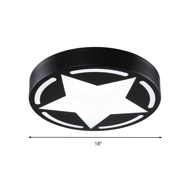 Modern Acrylic Star Ceiling Light for Children's Bedroom - Flush Mount Fixture