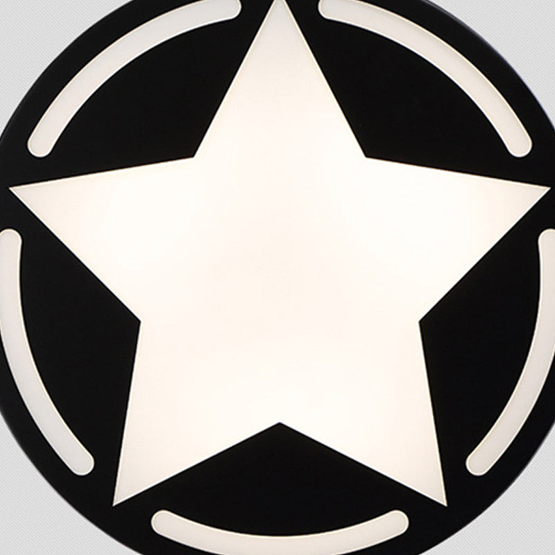Modern Acrylic Star Ceiling Light for Children's Bedroom - Flush Mount Fixture
