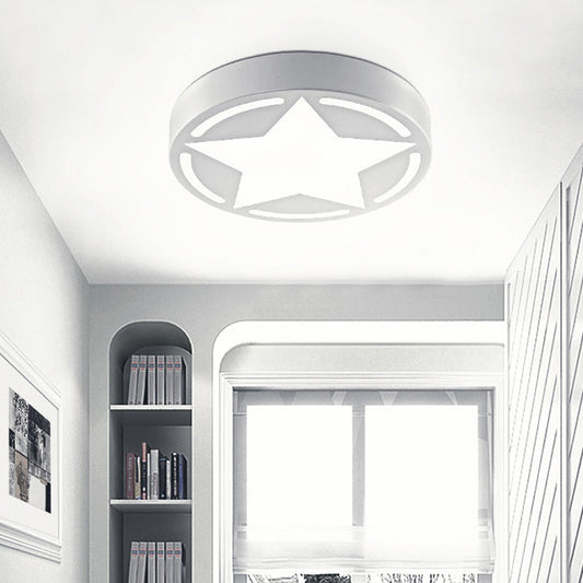 Modern Acrylic Star Ceiling Light for Children's Bedroom - Flush Mount Fixture