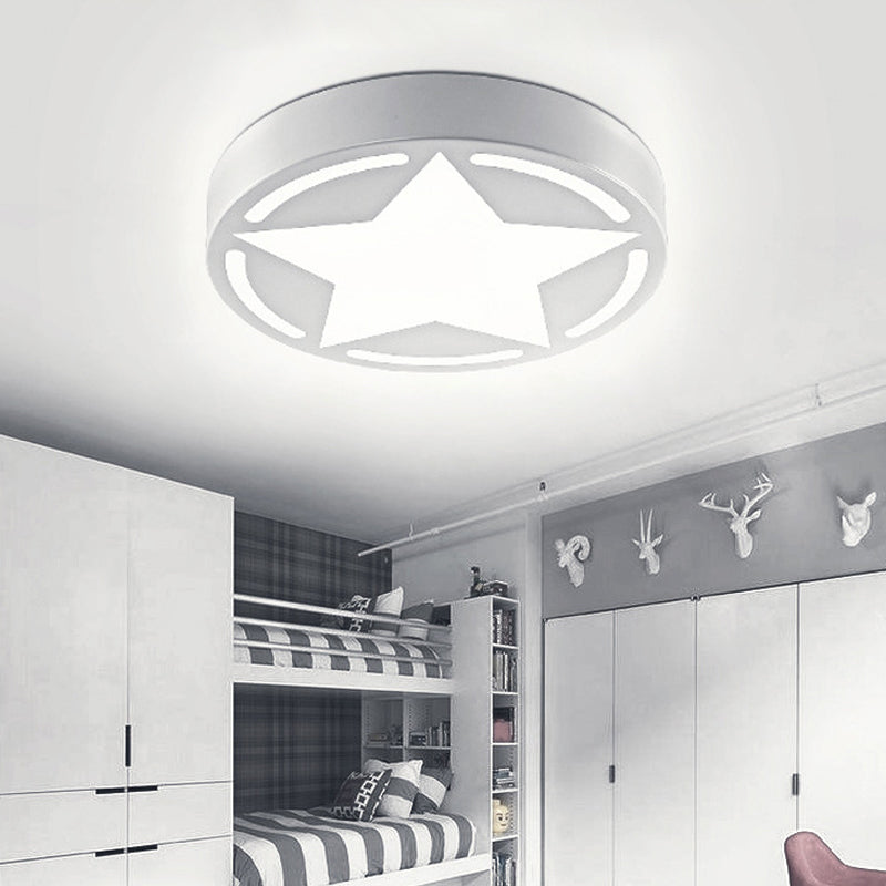 Modern Acrylic Star Ceiling Light for Children's Bedroom - Flush Mount Fixture