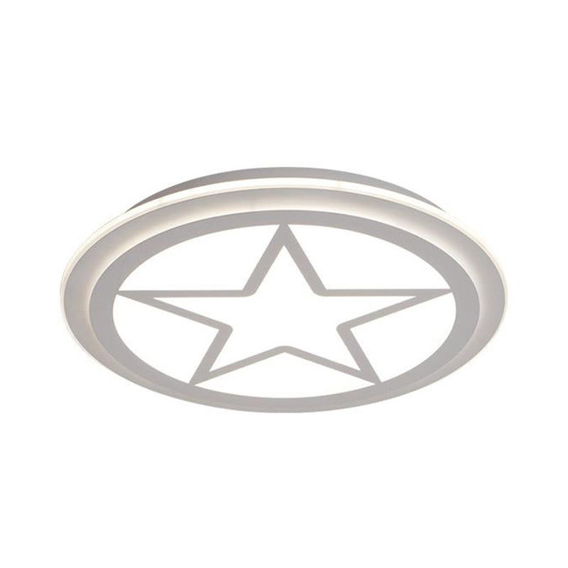 Modern White Acrylic Star Ceiling Light for Children's Bedroom