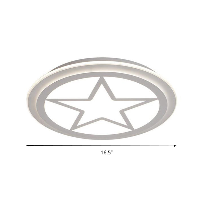 Modern White Acrylic Star Ceiling Light for Children's Bedroom